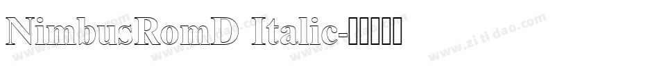 NimbusRomD Italic字体转换